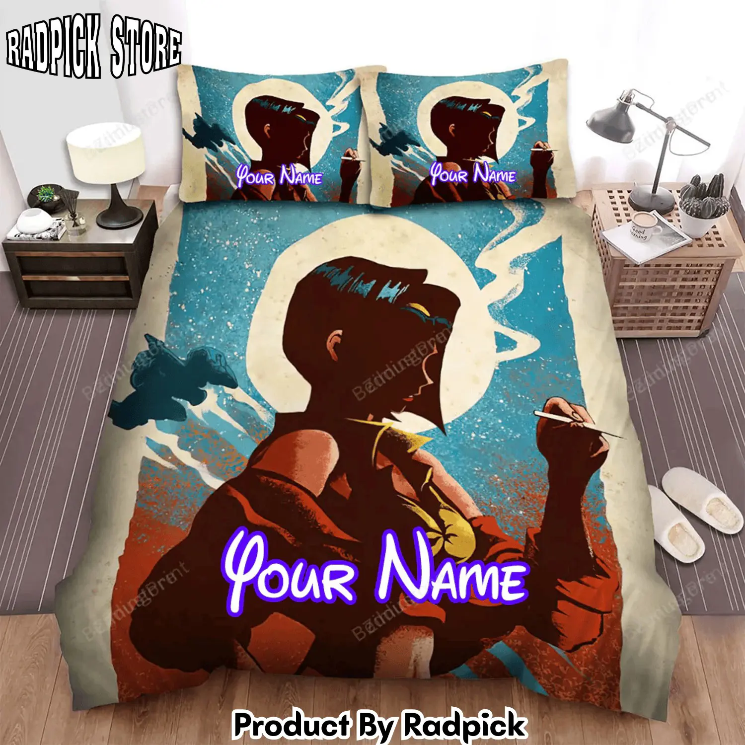 Radpick anime icons the honky tonky woman bed sheets duvet cover personalized name bedding sets rp3278756